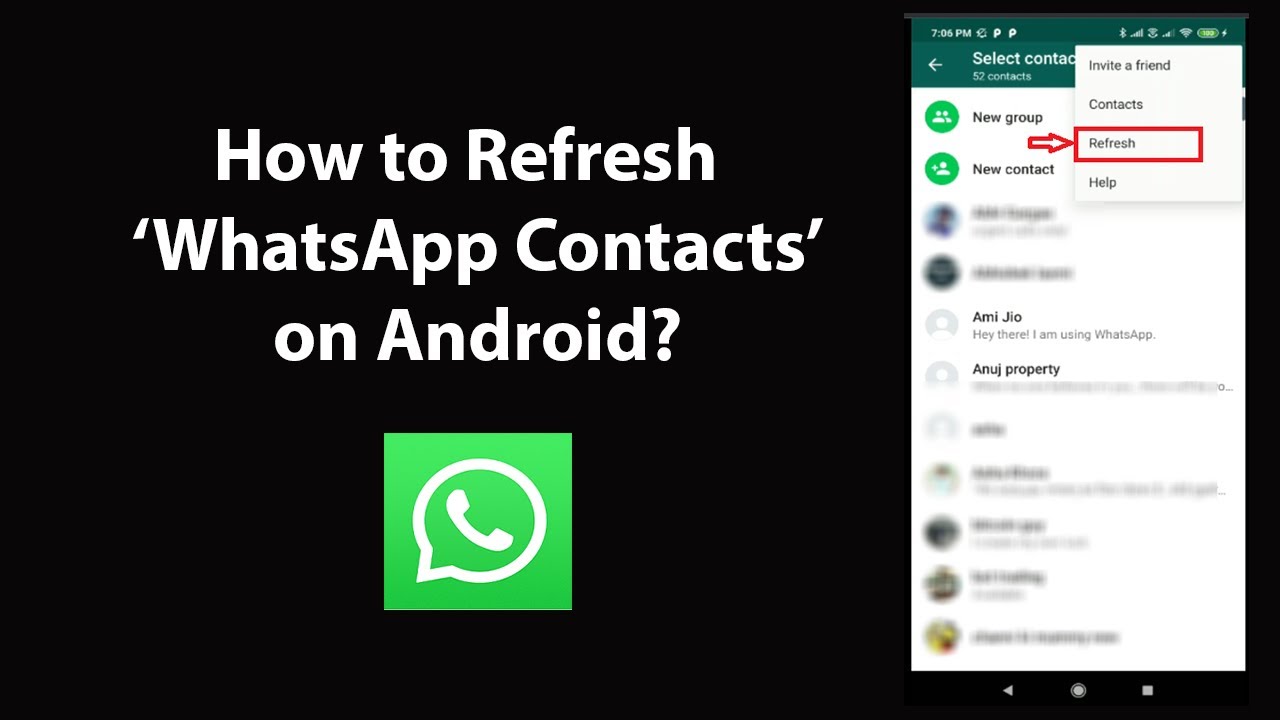 How to refresh whatsapp and improve its performance 1 how do i refresh whatsapp
